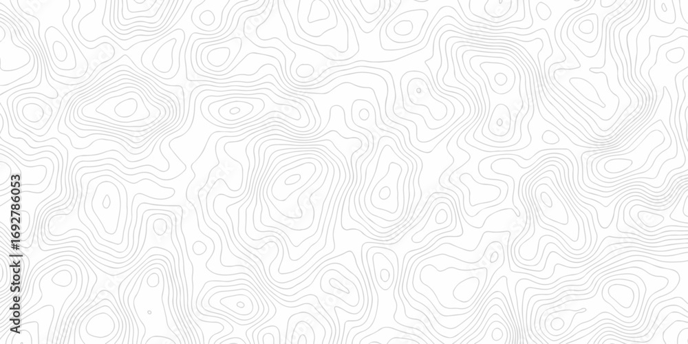 Aufkleber white topography map abstract vector lines topographic contour lines grid seamless pattern. landscap
