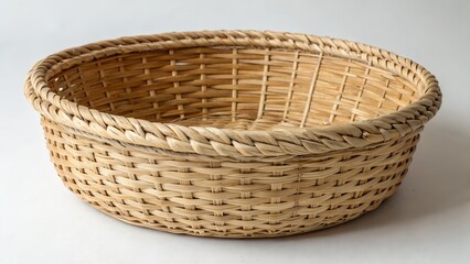 Fototapeta premium Natural woven basket with intricate design suitable for various uses