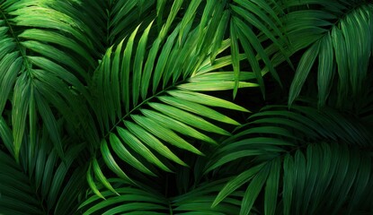 Lush green palm leaves (1)