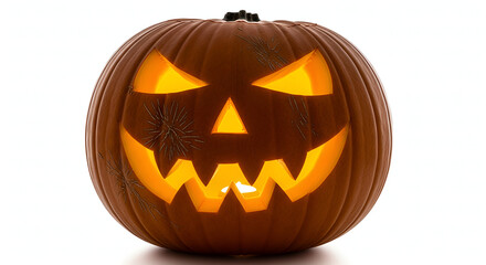 halloween pumpkin isolated on white