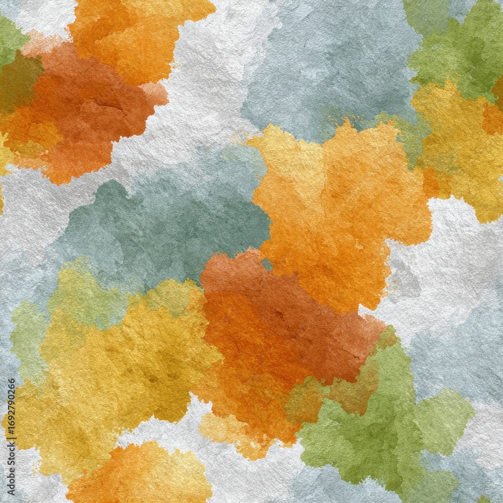Wall mural soft abstract watercolor pattern in seamless design with blended wash