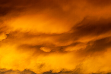 A large orange cloud in the sky