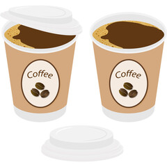 Coffee In Paper Cup Illustration
