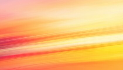 Soft Gradient Motion Blur Overlay In Orange Sky During Evening Sun; Pastel Abstract Pattern Of Summer Nature, Spring Light Beauty In Yellow Wallpaper Template.