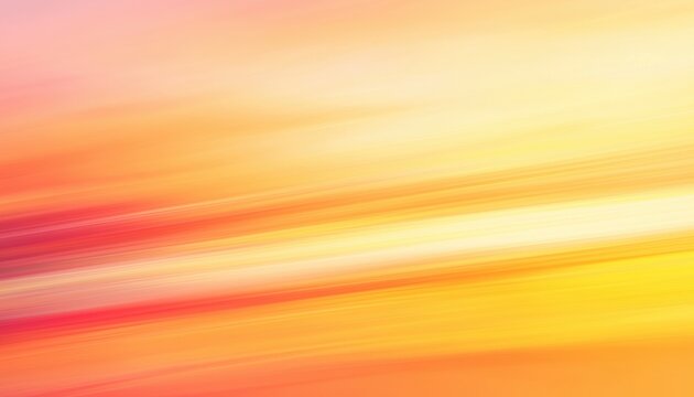 Soft Gradient Motion Blur Overlay In Orange Sky During Evening Sun; Pastel Abstract Pattern Of Summer Nature, Spring Light Beauty In Yellow Wallpaper Template.