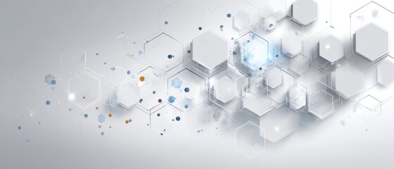 Abstract geometric background of interconnected hexagons
