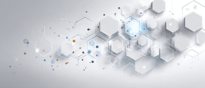 Abstract geometric background of interconnected hexagons