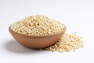 Urad Dal (Split Urad Dal without Skin), also known as white urad dal or black gram without skin These are split and de-husked black lentils, appearing white or cream-colored. 