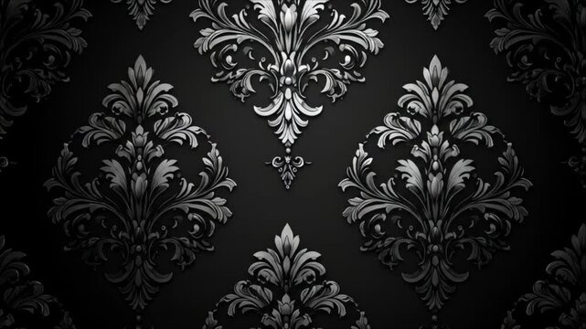 Dark elegant damask wallpaper