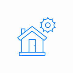 house heating icon sign vector