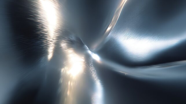 Shimmering silver abstract gradient with polished texture, evoking sleek modernity and dynamic elegance