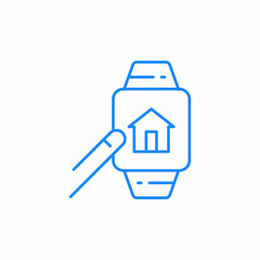 smart watch home page icon sign vector