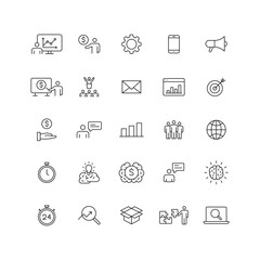 Simple Line Icons for Websites and Apps in Minimal Thin Outline Style