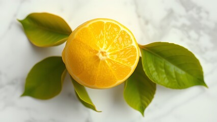 Fresh orange slice symbolizing vitamin C nutrition and healthy citrus consumption for health food and wellness marketing