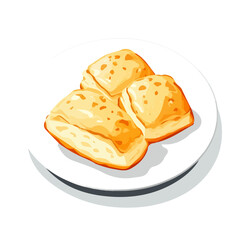 Minimal flat vector of a Scones, 2D icon-style illustration on white background