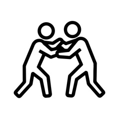 Wrestling match icon with transparent background