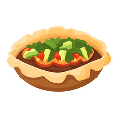 Minimal flat vector of a Sopes, 2D icon-style illustration on white background