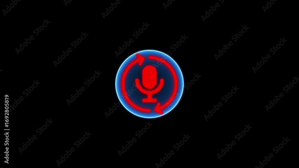 Poster microphone podcast online and on air record live broadcast symbol abstract digital concept. micropho