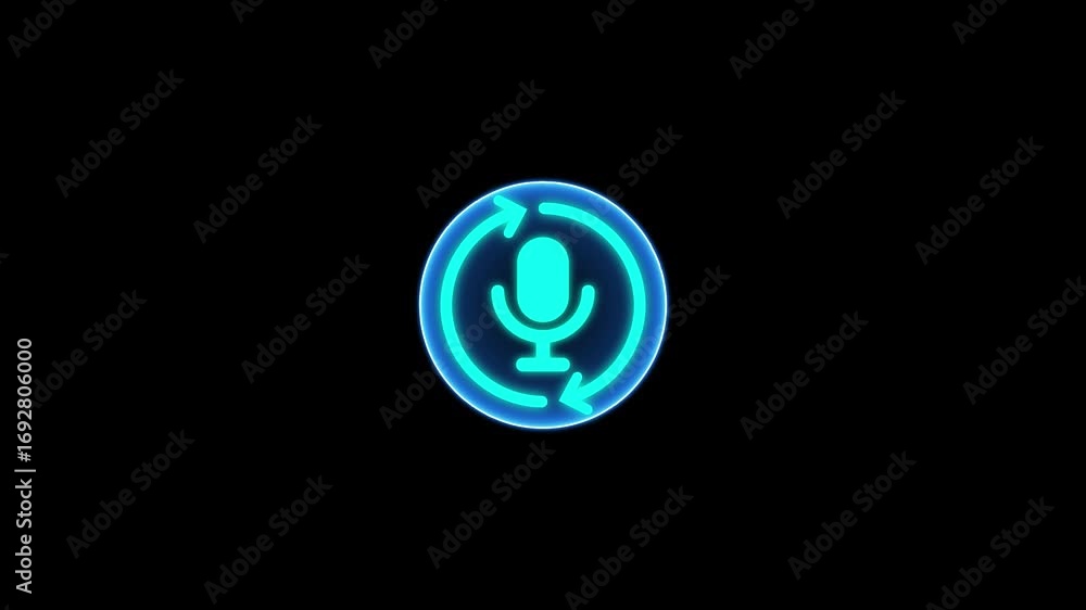 Poster microphone podcast online and on air record live broadcast symbol abstract digital concept. micropho