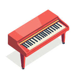Fototapeta premium Minimal flat vector of a Stage Piano, 2D icon-style illustration on white background