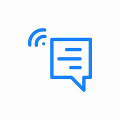 wireless chat messenger icon sign vector