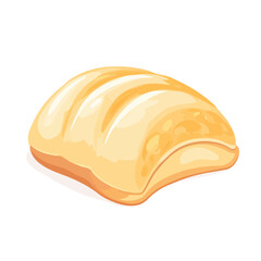 Marzipan, flat style 2D vector image, isolated on a white background