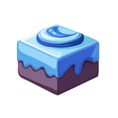 Kue Lapis, flat style 2D vector image, isolated on a white background