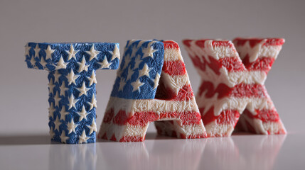 American TAX Concept: Stars and Stripes Financial