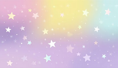 Pastel-toned background with scattered stars