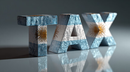 Tax in Argentina: Argentinian Flag 3D Lettering