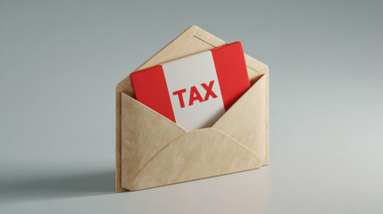 Tax Letter in Envelope - Financial Concept