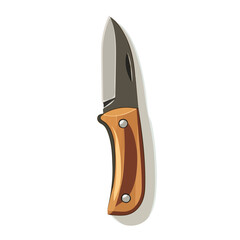 2D flat vector illustration of a Pocket Knife in icon style, isolated on white background