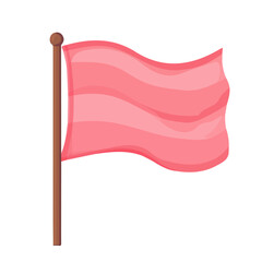 Flat 2D Sweet Flag illustration, vector graphic in icon style, on white background