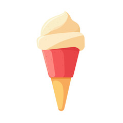 Minimal flat vector of a Sorbet, 2D icon-style illustration on white background