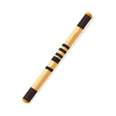 Oboe Reed, flat style 2D vector image, isolated on a white background