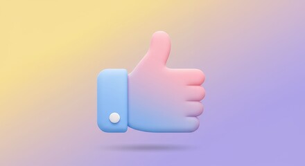 Pastel thumbs up icon