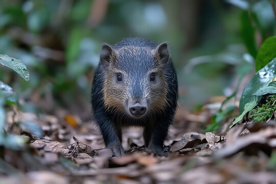 Collared peccary tayassu tajacu wild pig hog javelina animal wildlife nature forest mammal fauna zoo park