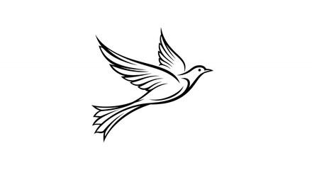 Fototapeta premium Stylized bird in flight