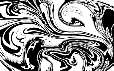 Liquid marble texture design. Abstract background, Black and white shape marble texture digital design.
