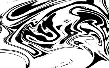 Abstract marble distorted monochrome background. Vector ink liquid creative psychedelic pattern