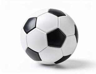 Fototapeta premium Classic black and white soccer ball isolated on white background.