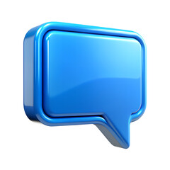 Naklejka premium Blue speech bubble icon isolated on transparent background