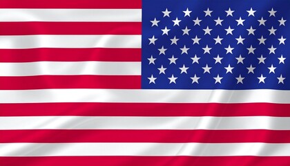 United States national flag with thirteen alternating red and white horizontal stripes and blue canton containing fifty white stars in staggered rows, symbolizing original colonies, fifty states, unit