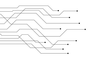 Abstract futuristic circuit board Illustration, Circuit board with various technology elements. Circuit board pattern for technology background. Vector illustration