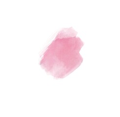 Pink watercolor splashes on a white background. An element of design, a spot of paint in an abstract shape