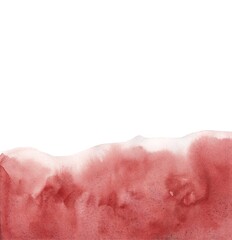 Abstract background banner red watercolor on a white background