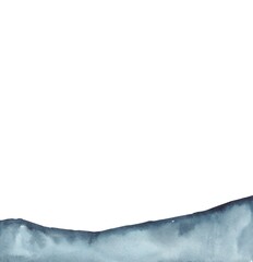 Abstract background banner blue watercolor on a white background