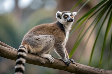 Obraz premium Portrait of a Lemur Catta