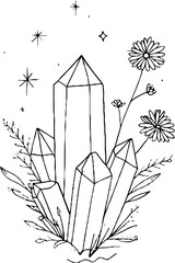 Minimalist line art of geometric car design for aesthetic and bohemian decor