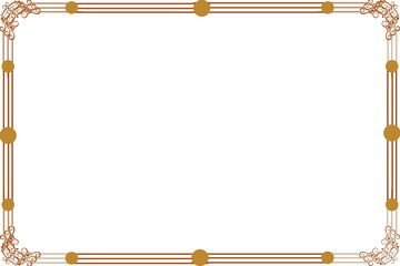 Naklejka premium Simple Frame, Photo Frame, Unique Border Frame with White Background, Sharp Red and Golden Frame